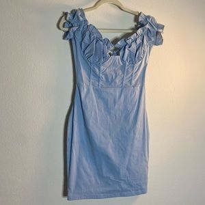 PLT baby blue sweetheart dress